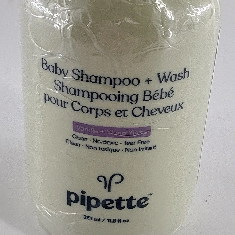 Pipette Baby Shampoo + Wash Vanilla Ylang‎ Ylang Gentle 351 ml 11.8 fl oz Sealed